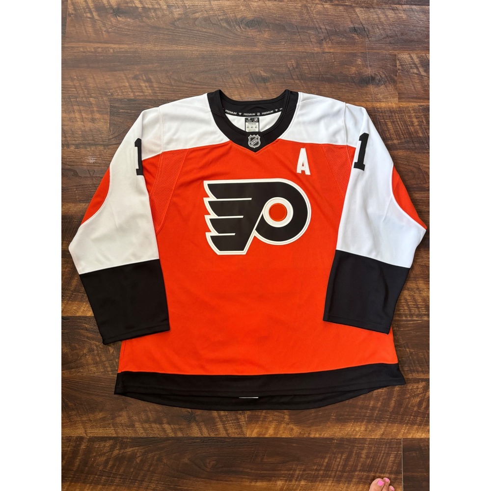Fanatics Philadelphia Flyers Konecny Jersey Mens 60 Orange Excellent Fight Strap